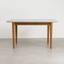 Ver mais imagens de Mesa com 4 Cadeiras Madeira Maciça Tampo MDF e Vidro Tangará Tiê CabeCasa MadeiraOriginals Bege/Cara