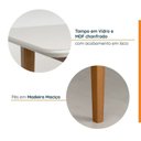 Ver imagem 6 de Mesa com 4 Cadeiras Madeira Maciça Tampo MDF e Vidro Tangará Tiê CabeCasa MadeiraOriginals Bege/Cara