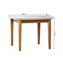 Ver imagem 4 de Mesa com 4 Cadeiras Madeira Maciça Tampo MDF e Vidro Tangará Tiê CabeCasa MadeiraOriginals Bege/Cara