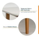 Ver imagem 5 de Mesa com 4 Cadeiras Madeira Maciça Tampo MDF e Vidro Tangará Tiê CabeCasa MadeiraOriginals Bege/Cara