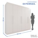 Ver imagem 4 de Guarda-Roupa Casal 6 Portas 4 Gavetas New Malibu Espresso Móveis