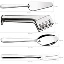 Ver imagem 2 de Jogo de 5 Talheres para Servir Conjunto Utensílios Cozinha Taumer Inox