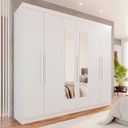 Ver imagem 1 de Guarda-Roupa Casal 6 Portas 4 Gavetas com Espelho New Malibu Espresso Móveis