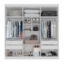 Ver imagem 2 de Guarda-Roupa Casal 6 Portas 4 Gavetas com Espelho New Malibu Espresso Móveis