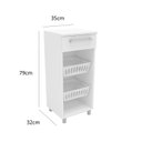 Ver imagem 2 de Balcão Fruteira 1 Gaveta para Cozinha Branco
