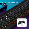 Teclado gamer Philips Serie G400 SPK8413 QWERTY Cyan inglês US cor preto com luz rainbow - 6