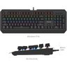 Teclado gamer Philips Serie G400 SPK8413 QWERTY Cyan inglês US cor preto com luz rainbow - 4