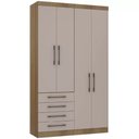 Ver imagem 1 de Guarda-roupa Modulado 134,5cm 4 Portas 4 Gavetas Paris Luciane