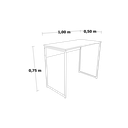 Ver imagem 3 de Mesa Multiuso Industrial Aço 100cm Marrom Perfect