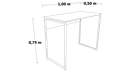 Ver imagem 3 de Mesa Multiuso Industrial Aço 100cm Marrom Perfect