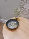 Ver imagem 2 de Bandeja Decorativa Masala Cinza com Espelho 28cm