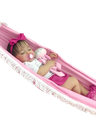 Ver imagem 1 de Rede berço bebê infantil brim até 30kg Montessoriana rosa