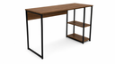 Ver imagem 2 de Mesa para Escritório com Prateleiras Industrial 1.37m Nogal/Preto