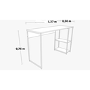 Ver imagem 3 de Mesa para Escritório com Prateleiras Industrial 1.37m Nogal/Preto