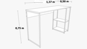 Ver imagem 3 de Mesa para Escritório com Prateleiras Industrial 1.37m Nogal/Preto