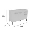 Ver imagem 2 de Balcão Pia Três Portas para Cozinha Branco
