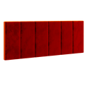 Ver imagem 1 de Cabeceira Cama Casal Queen Modulo 1,60 Itália Estofada Suspensa - Vermelho Suede