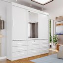 Ver imagem 1 de Guarda-Roupa 3 Portas 9 Gavetas com Espelho Florença Espresso Móveis