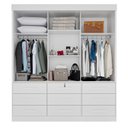 Ver imagem 3 de Guarda-Roupa 3 Portas 9 Gavetas com Espelho Florença Espresso Móveis