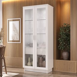 Cristaleira 2 Portas 1 Gaveta com Led 8600 - 1 Cristaleira 2 Portas 1 Gaveta com Led 8600 - 1