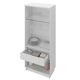 Cristaleira 2 Portas 1 Gaveta com Led 8600 - 4 Cristaleira 2 Portas 1 Gaveta com Led 8600 - 4