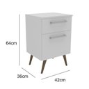 Ver imagem 3 de Mesa de Cabeceira 1 Porta 1 Gaveta Branco