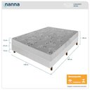 Ver imagem 3 de Cama Box Branca + Colchão Viúva Andes Liso Branco Espuma D20 128x188x49cm