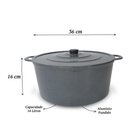 Ver imagem 2 de Panelão Fundido Alumínio Batido 36cm Panela Grande - Grafite