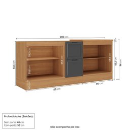 Cozinha Compacta 2 Peças 2 Balcões Soho CabeCasa MadeiraOriginals - 5 Cozinha Compacta 2 Peças 2 Balcões Soho CabeCasa MadeiraOriginals - 5