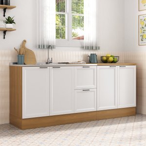 Cozinha Compacta 2 Peças 2 Balcões Soho Cabecasa Madeiramadeira