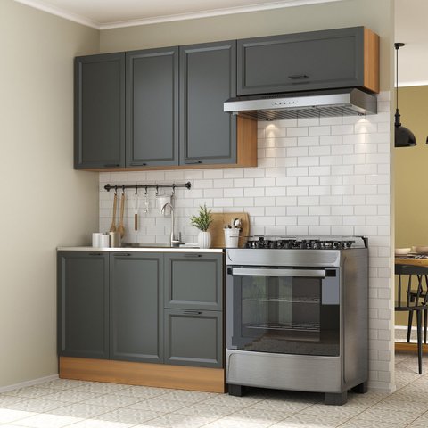 Cozinha Compacta 3 Peças 2 Aéreos 1 Balcão Soho CabeCasa MadeiraOriginals