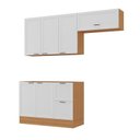 Ver imagem 3 de Cozinha Compacta Planejada 3 Peças 2 Aéreos 1 Balcão Soho CabeCasa MadeiraOriginals Branco/Freijó