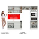 Ver imagem 6 de Armário de Cozinha Completa 290cm Branco/Branco/Crema Cristal Madesa 09