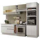 Ver imagem 3 de Armário de Cozinha Completa 290cm Branco/Branco/Crema Cristal Madesa 09