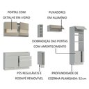 Ver imagem 5 de Armário de Cozinha Completa 290cm Branco/Branco/Crema Cristal Madesa 09
