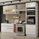 Ver imagem 1 de Armário de Cozinha Completa 290cm Branco/Branco/Crema Cristal Madesa 09