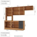 Ver imagem 4 de Cozinha Compacta Planejada 4 Peças 1 Paneleiro Duplo 2 Aéreos 1 Balcão Soho CabeCasa MadeiraOriginals Cinza/Freijó/Grafite