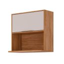 Ver imagem 2 de Armário Aéreo 1 Porta 80cm Microondas Brilhante Celeste Bege/Cinamomo/Offwhite