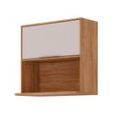 Ver imagem 2 de Armário Aéreo 1 Porta 80cm Microondas Brilhante Celeste Cinamomo/Offwhite