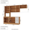 Ver imagem 4 de Cozinha Compacta Planejada 4 Peças 1 Paneleiro Duplo 2 Aéreos 1 Balcão Soho CabeCasa MadeiraOriginals Branco/Freijó