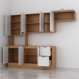 Cozinha Compacta 4 Peças 1 Paneleiro Duplo 2 Aéreos 1 Balcão Soho Cabecasa Madeiramadeira - 9
