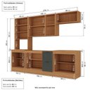 Ver imagem 4 de Cozinha Compacta Planejada 5 Peças 1 Paneleiro Duplo 2 Aéreos 2 Balcões Soho CabeCasa MadeiraOriginals Cinza/Freijó/Grafite