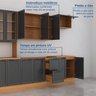 Cozinha Compacta 5 Peças 1 Paneleiro Duplo 2 Aéreos 2 Balcões Soho CabeCasa MadeiraMadeira - 6