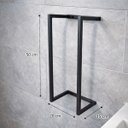 Ver imagem 3 de Porta Toalha de Rosto Estilo Industrial Resistente e Decorativo para Banheiro e Salão.