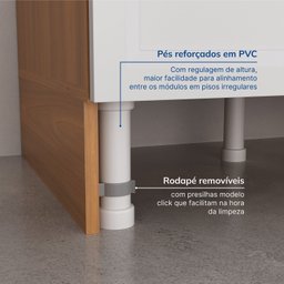 Cozinha Compacta 5 Peças 1 Paneleiro Duplo 2 Aéreos 2 Balcões Soho Cabecasa Madeiramadeira - 8