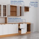 Ver imagem 6 de Cozinha Compacta Planejada 5 Peças 1 Paneleiro Duplo 2 Aéreos 2 Balcões Soho CabeCasa MadeiraOriginals Branco/Freijó