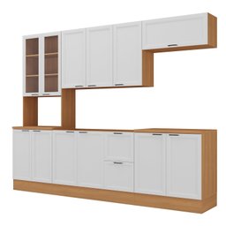 Cozinha Compacta 5 Peças 1 Paneleiro Duplo 2 Aéreos 2 Balcões Soho Cabecasa Madeiramadeira - 3