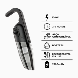 Aspirador de Pó sem Fio Portátil Potente - 8