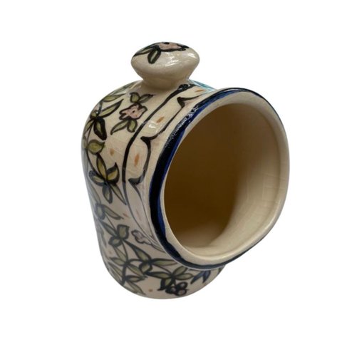 Saleiro Boca M Acoriano Ceramica Pintada - Fundo Amarelado Porcelana Monte Sião