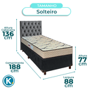 Ver imagem 3 de Conjunto Cama Box Cinza Solteiro + Colchão D33 Maxsono Paropas + Cabeceira